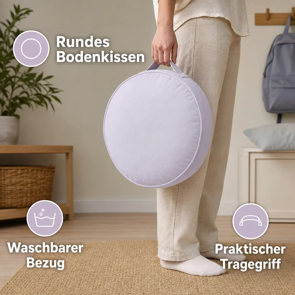 Kids Concept Bodenkissen rund 40cm, lila