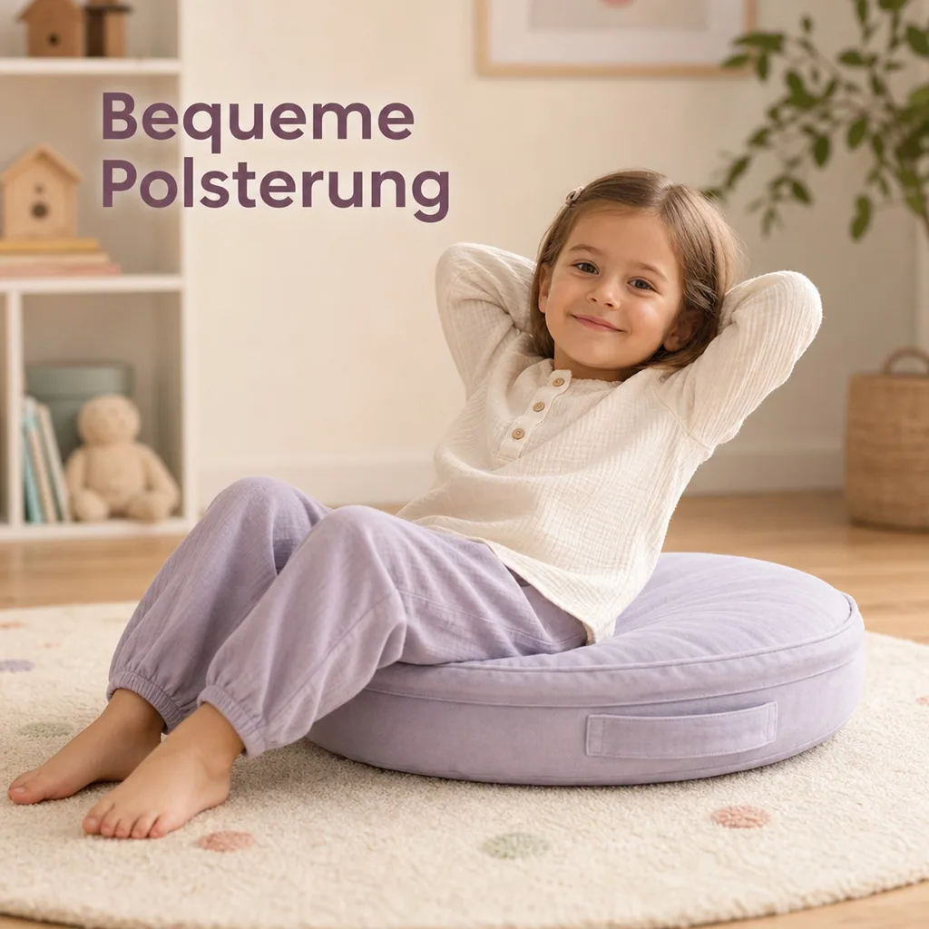 Kids Concept Bodenkissen rund 40cm, lila