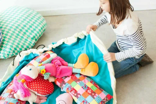 play & go Spielsack Print Rauten grün