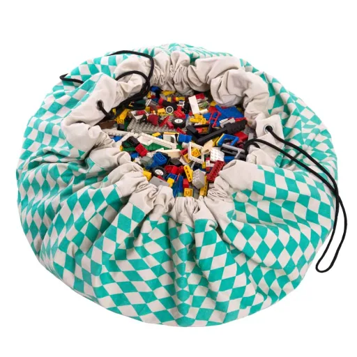 play & go Spielsack Print Rauten grün
