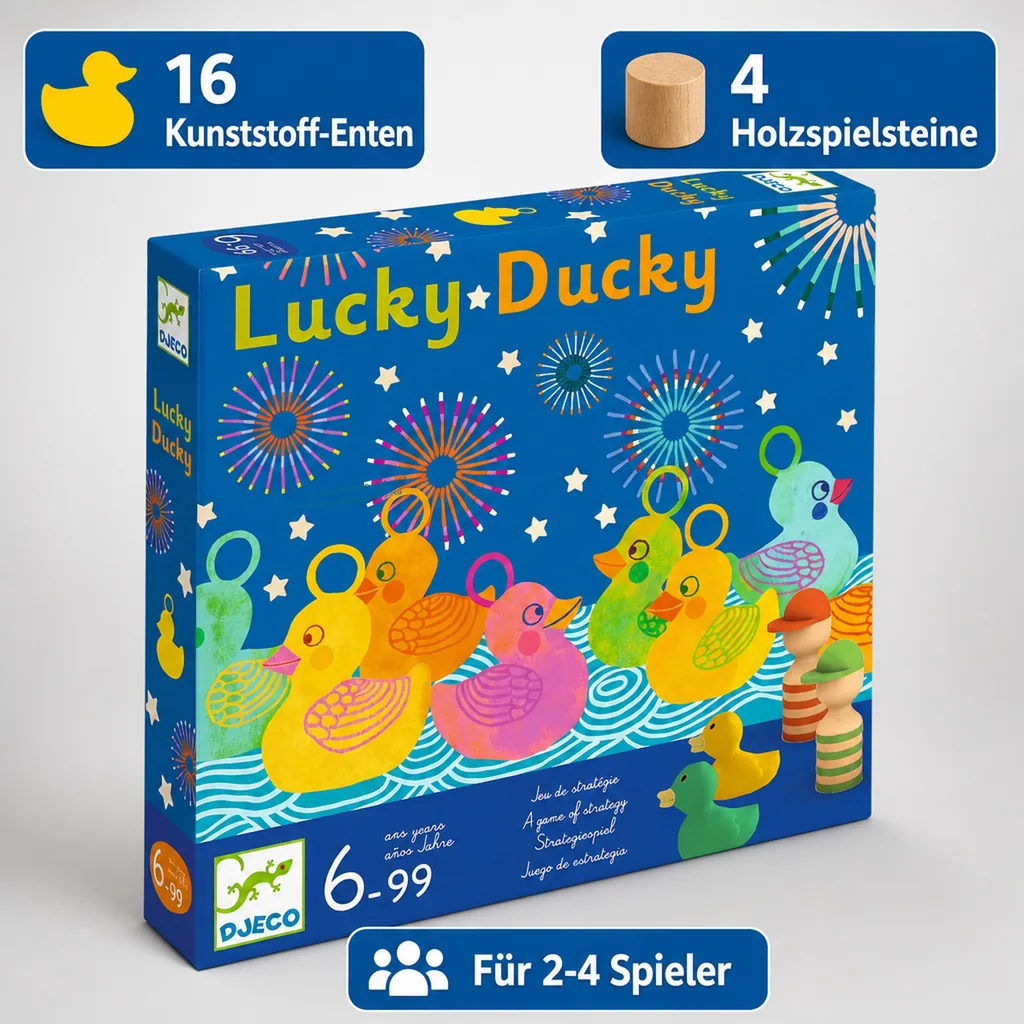 Djeco Brettspiele, Strategiespiel, Koordinationsspiel - Lucky Ducky