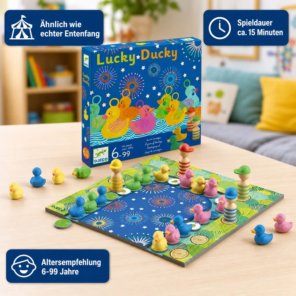 Djeco Brettspiele, Strategiespiel, Koordinationsspiel - Lucky Ducky