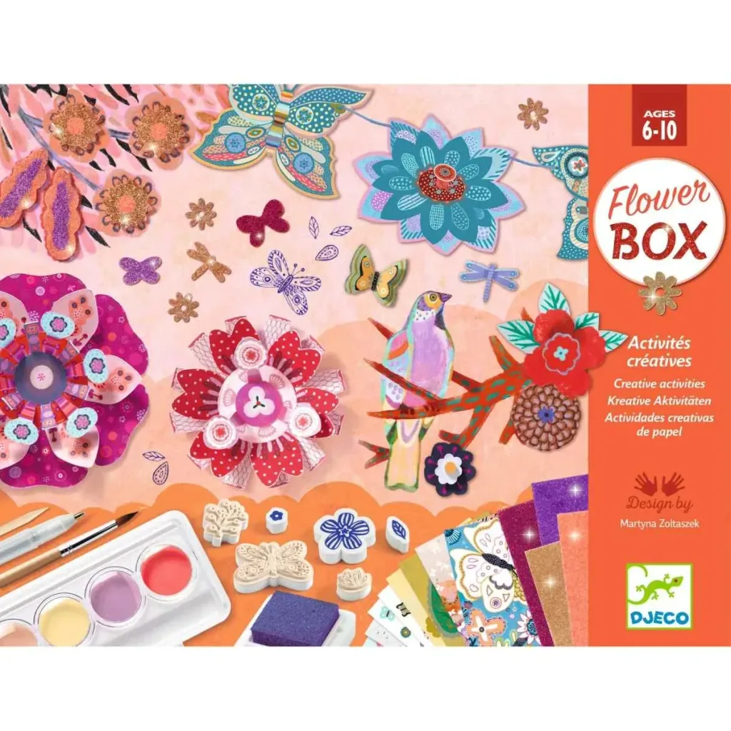 Djeco Bastelset, Kreativitätsset, Multi Activity Kit - Blumengarten