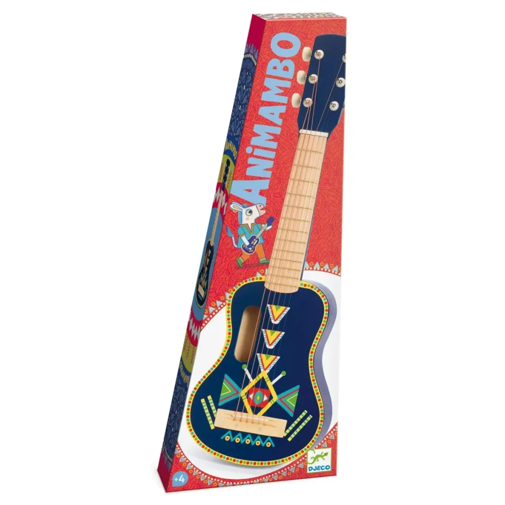 Djeco Spielzeuginstrument, Musikspielzeug, Kindergitarre - Animambo: Gitarre