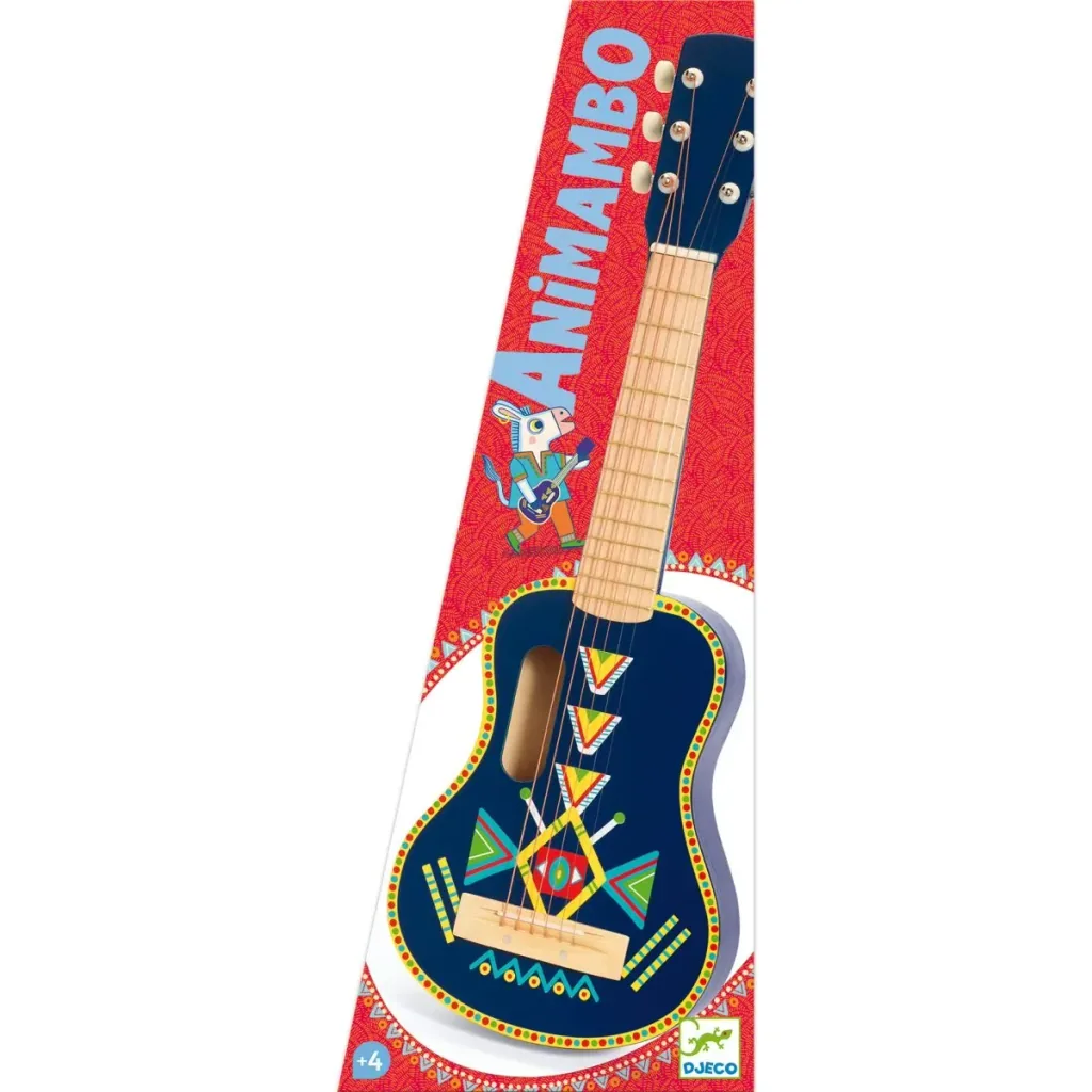 Djeco Spielzeuginstrument, Musikspielzeug, Kindergitarre - Animambo: Gitarre