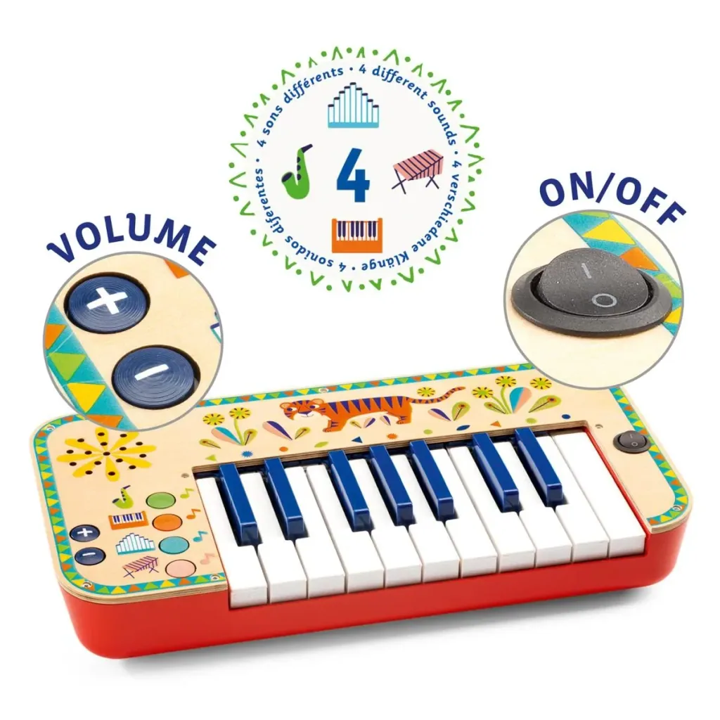 Djeco Spielzeuginstrument, Musikspielzeug, Kindersynthesizer - Animambo: Synthesizer
