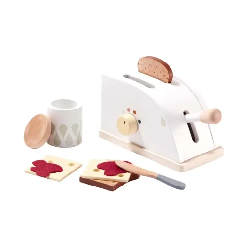Kids Concept Spiel Toaster aus Holz mit Zubehör