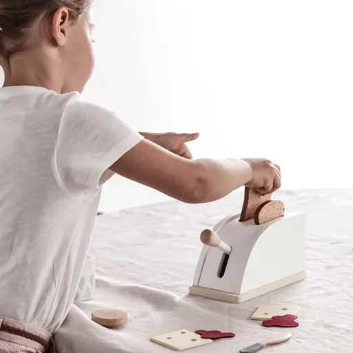 Kids Concept Spiel Toaster aus Holz mit Zubehör