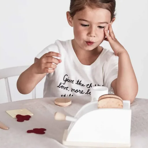 Kids Concept Spiel Toaster aus Holz mit Zubehör