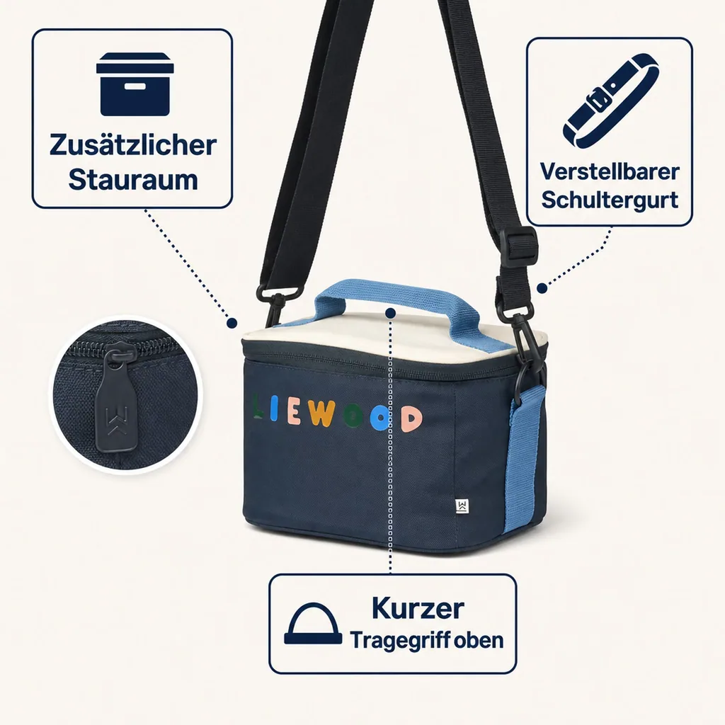 Liewood Thermotasche, Lunch Kühltasche - Toby, Farbe: Klassisch marineblau multi mix