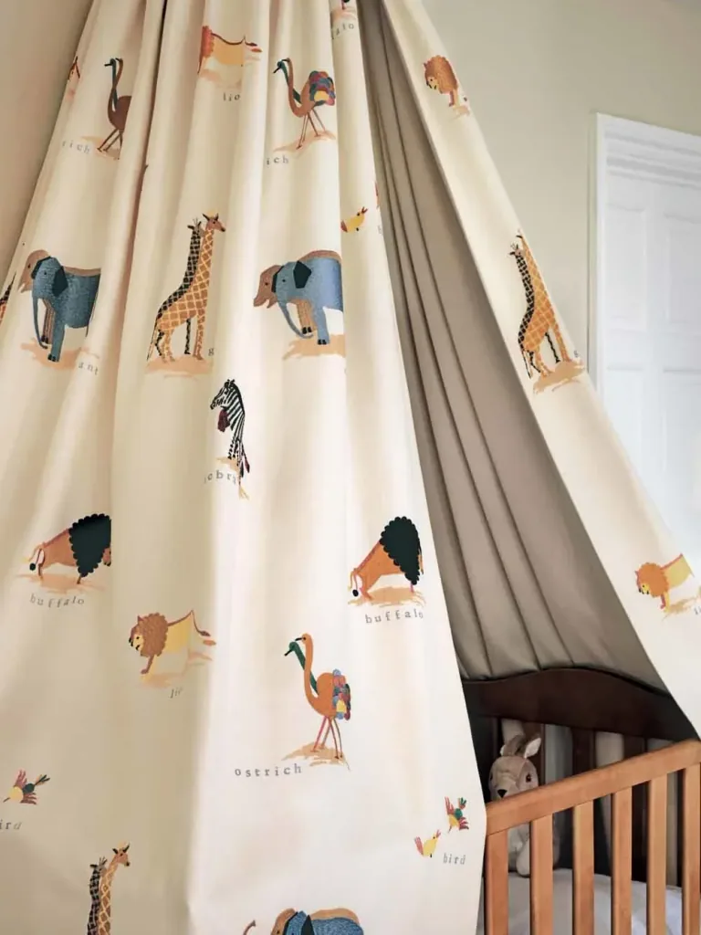 Little Sanderson Abracazoo Motivstoff Safari Tiere aqua lila orange