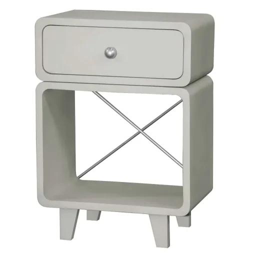 Laurette Nachttisch Chevet Zzzz, Farbe: grau