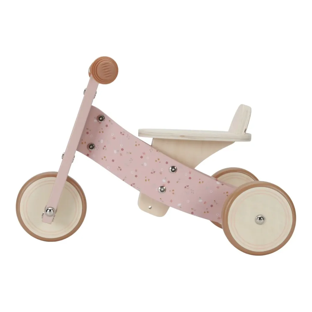 Little Dutch Holzdreirad Rosa: Kinder Dreirad mit Gummigriffen & Sicherheitsreifen