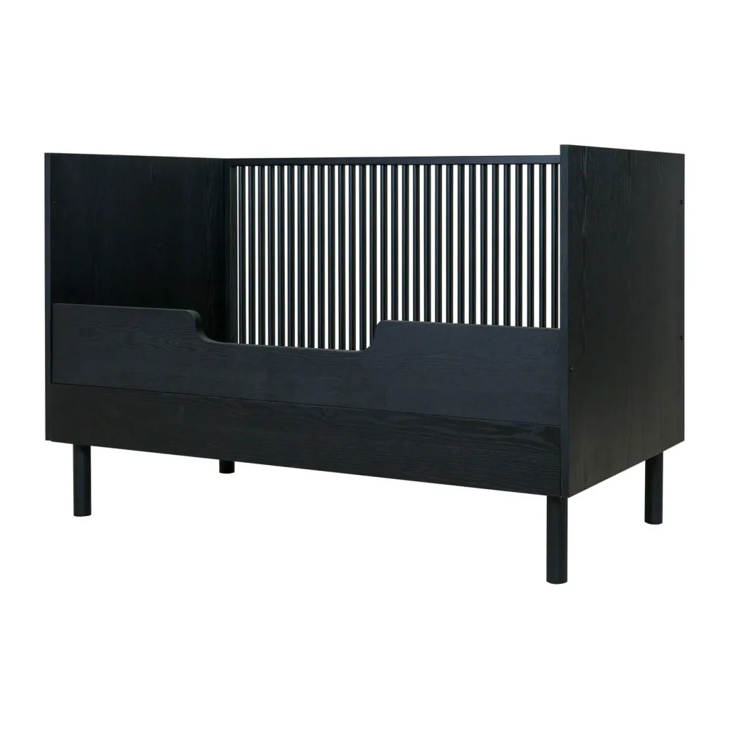 Quax HAI NO KI Rausfallschutz für Babybett Esche schwarz 70 x 140