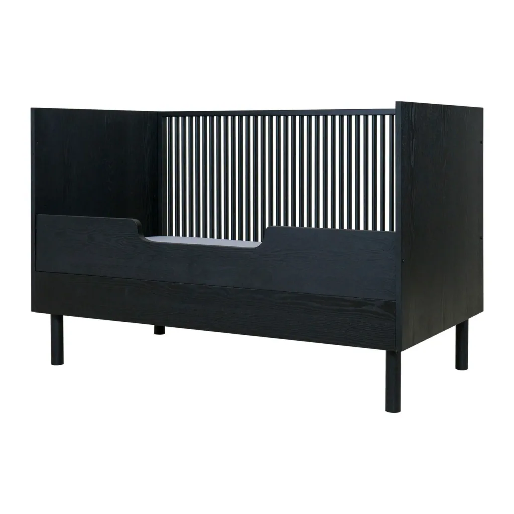 Quax HAI NO KI Rausfallschutz für Babybett Esche schwarz 70 x 140