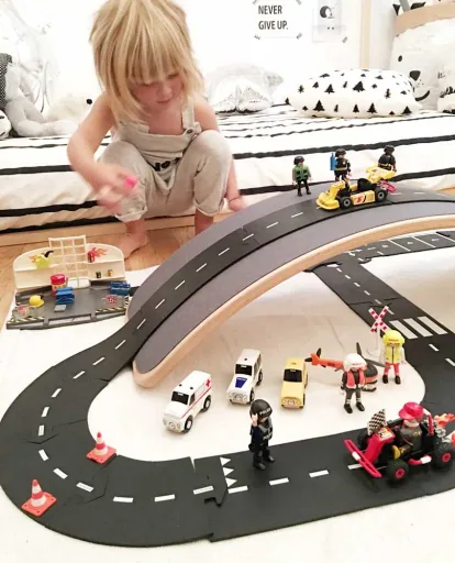 Way to Play Spielstrasse Set Autobahn