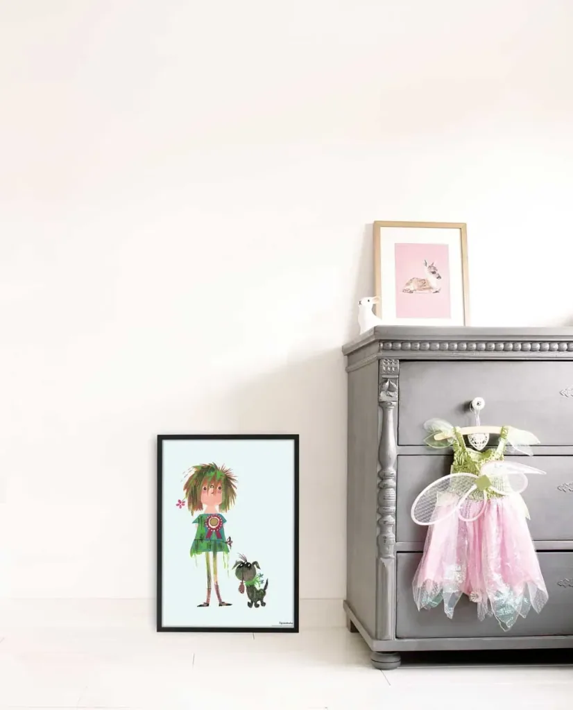 Kek Amsterdam Kinderposter Mädchen & Hund