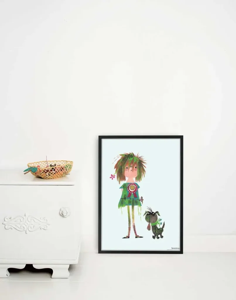 Kek Amsterdam Kinderposter Mädchen & Hund