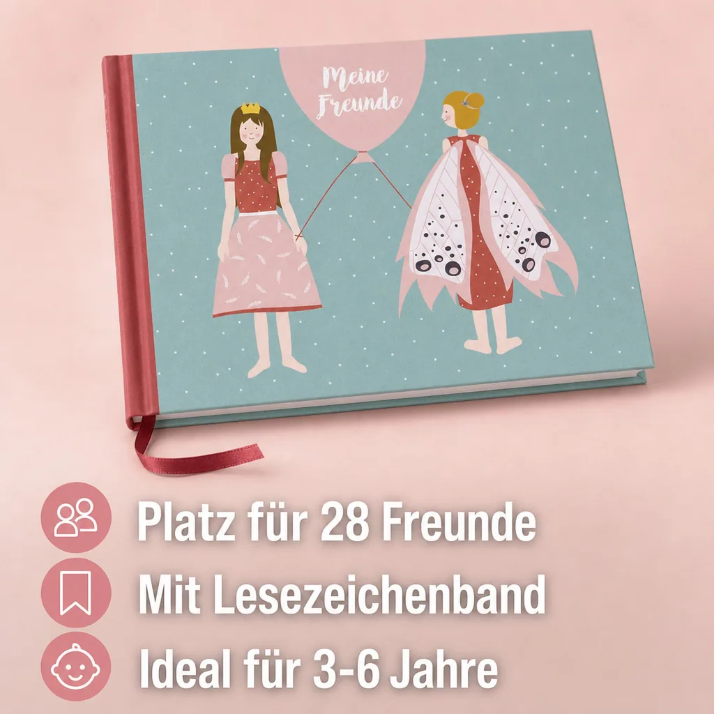 Ava & Yves Kindergarten Freundebuch Prinzessin