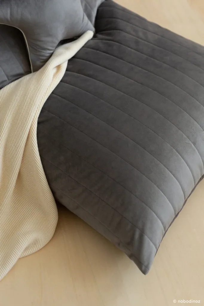 Nobodinoz Sitzsack "Essaouira" Samt schiefergrau