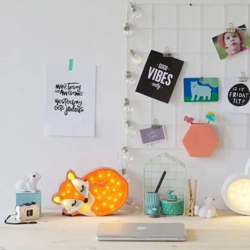 little lights Led Deko Kinderlampe Fuchs orange