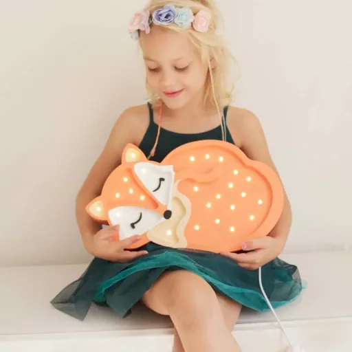 little lights Led Deko Kinderlampe Fuchs orange