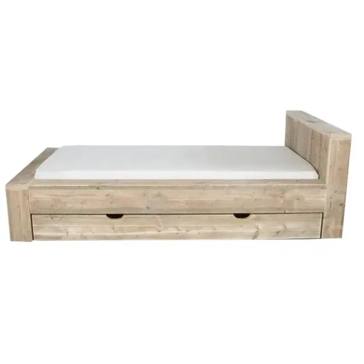 Dutchwood Block Einzelbett, Bettkasten: mit Bettschublade