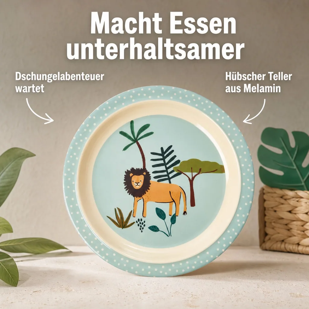 Rice Kinder Teller Dschungel Junge Melamin