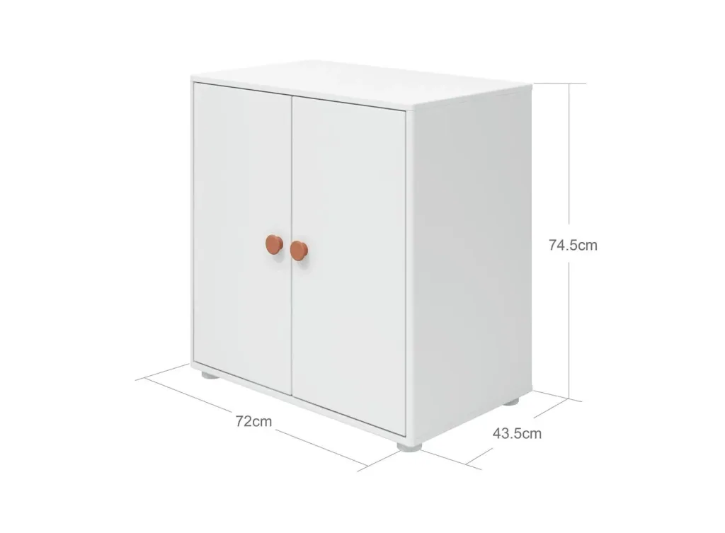 FLEXA Kleiderschrank, Schrankelement - 1 Regalboden, Roomie, Farbe: Weiß/Errröten