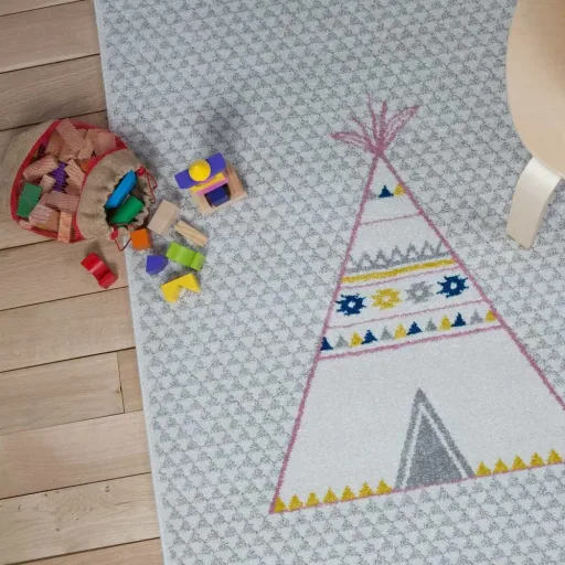 Art for Kids Kinderteppich Tipi, Größe: 100 x 150 cm