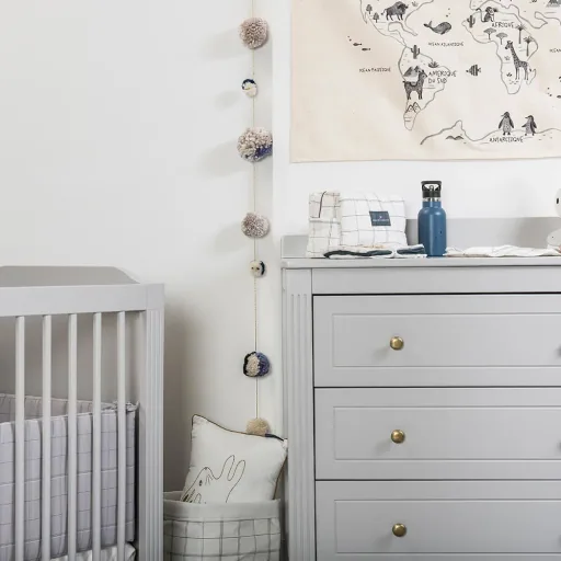 Maison Charlotte Babybett  umbaubar Opera 70 x 140 cm grau