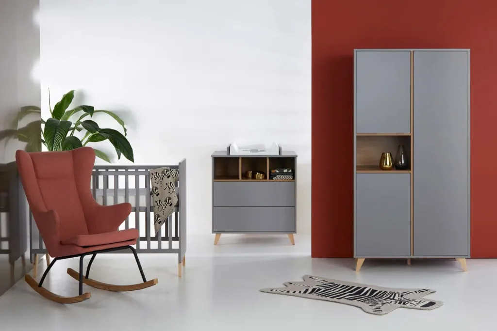 Quax Loft Babybett umbaubar grau 70 x 140