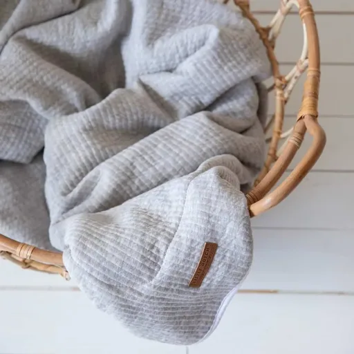Little Dutch Sommer Schlafsack uni grau "Pure grey", Größe: 70 cm