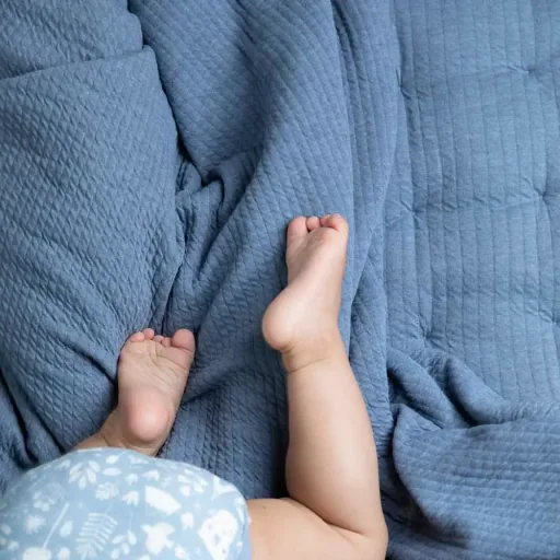 Little Dutch Bettlaken Babybett uni blau "Pure Blue", Größe: 60 x 120 cm