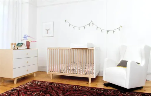 Oeuf Babybett Rhea Birke weiss 70 x 140