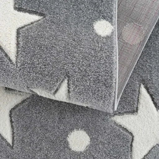 Livone Teppich Estrella Stern & Konfetti grau, Teppichgrösse: 120 x 180 cm