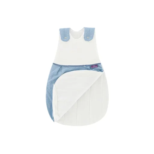 Träumeland Liebmich Baby Schlafsack, Schlummersack, Innenschlafsack 3tlg. Set - Punkte Blau, Grösse: 80/86