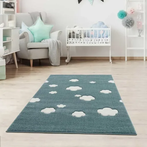 Livone Teppich Wolken mint, Teppichgrösse: 160 x 230 cm