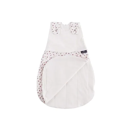 Träumeland Liebmich Baby Schlafsack, Schlummersack, Innenschlafsack Set - Herz Rosa 3tlg. Set, Grösse: 80/86