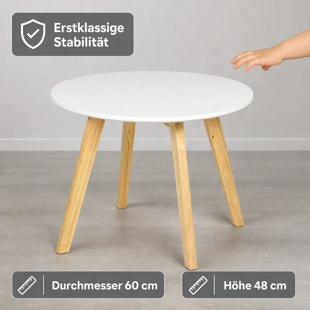 Quax Kindertisch rund weiss