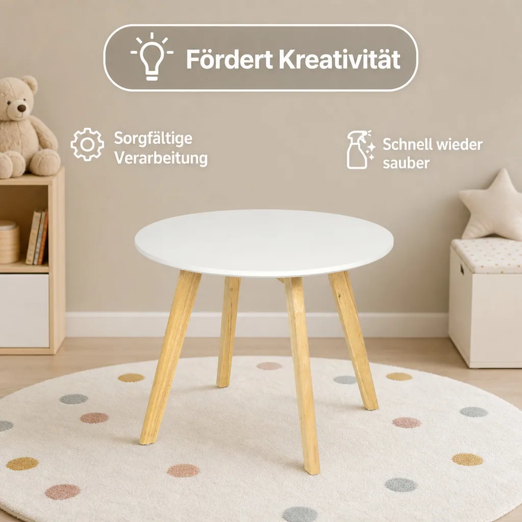 Quax Kindertisch rund weiss