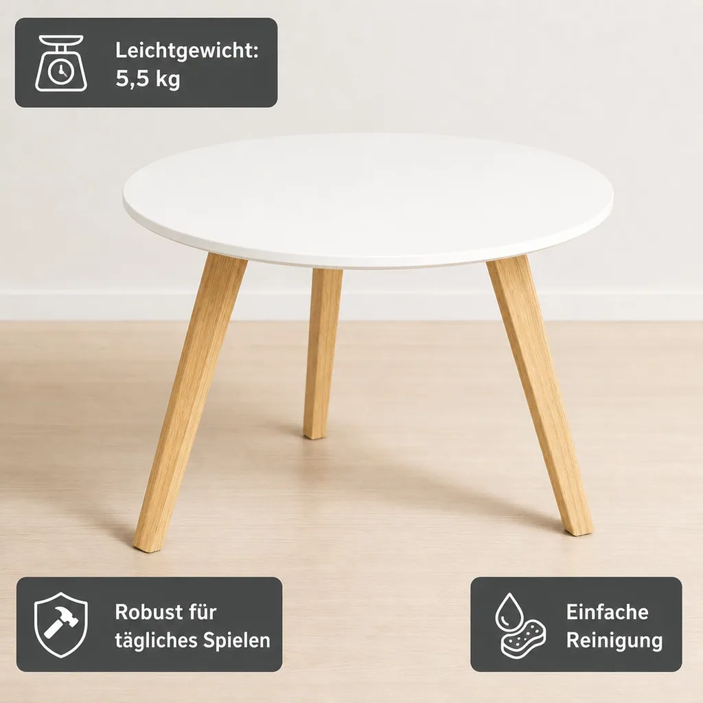 Quax Kindertisch rund weiss