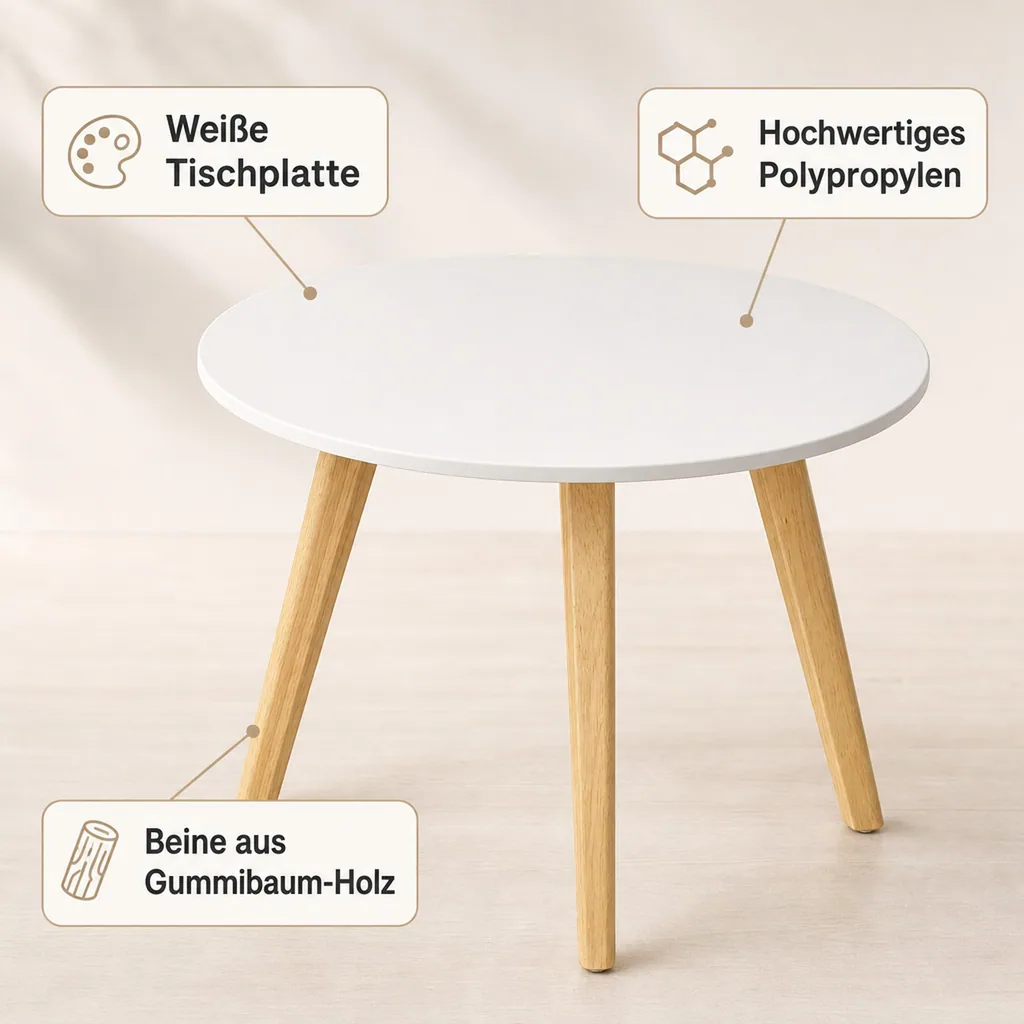 Quax Kindertisch rund weiss