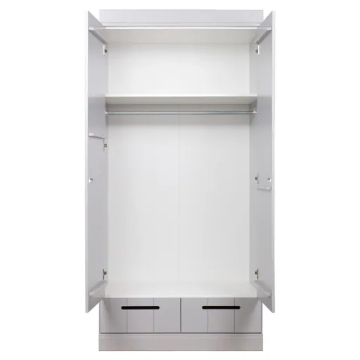 WOOOD - Schrank Connect, 2-türig, mit 2 Schubladen, Kiefer, 195x94x53 cm