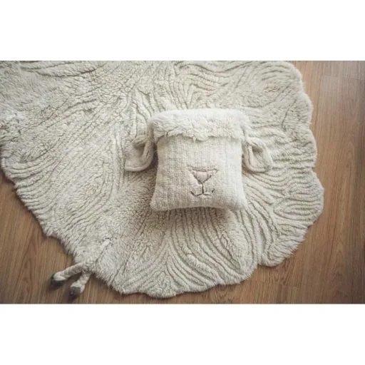 Lorena Canals waschbares Wollkissen "Pink Nose Sheep"