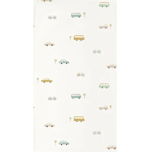Casadeco Kindertapete Happy Dreams Fahrzeuge mint gelb