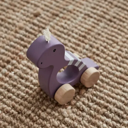 Kids Concept Baby Spielzeug  Schiebefigur Dino Holz lila
