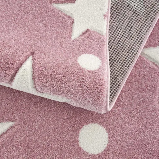 Livone Teppich Estrella Stern & Konfetti rosa, Teppichgrösse: 120 x 180 cm