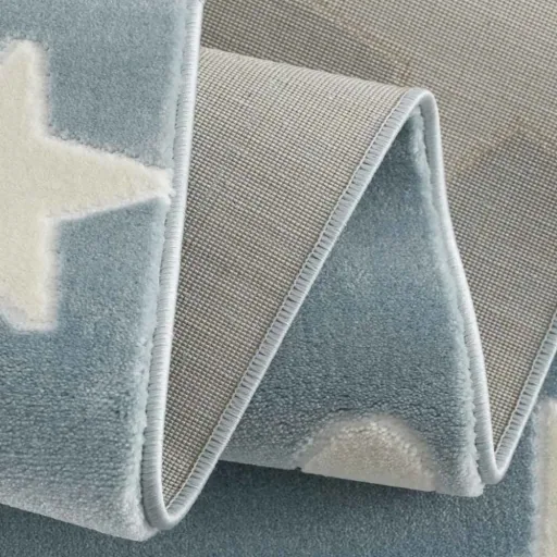 Livone Teppich Estrella Stern & Konfetti blau, Teppichgrösse: 200 x 300 cm