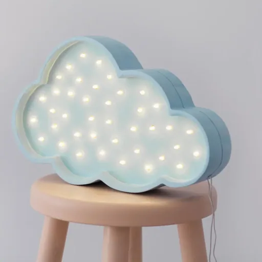 little lights Led Deko Kinderlampe Wolke hellblau